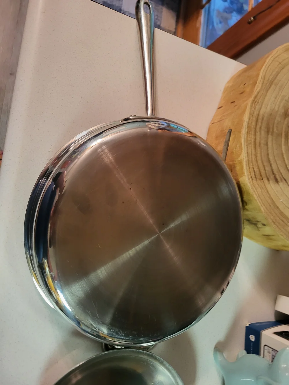 Saute Pan Silver Stainless Steel All-Clad 3 Quart 3-Ply D3 USA NO LID